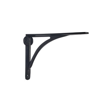 Supports d'Étagère en Fonte Décoratifs Faits à la Main, Supports d'Étagère en Fonte de Sable, Fini Noir Mat – Supports Muraux Robustes pour Usage Intérieur et Extérieur, Ensemble de 2 avec Vis