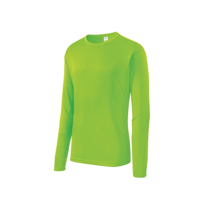 Gravity Threads Chandail à Manches Longues pour Hommes à Évacuation de l'Humidité - Lime Shock - Grand