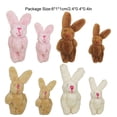 thumbnail image 3 of Mini Joint Rabbits Wear-resistant Plush Bunny Exquisite Bouquet Toy Pendant For Key Chain Stuffed Doll Gifts Birthday Wedding Brown 4.5cm, 3 of 5
