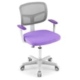 thumbnail image 1 of Gymax Kids Desk Chair Adjustable Height Children Study Chair w/ Auto Universal Casters Purple, 1 of 10