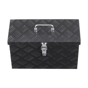 KFFKFF Heavy Duty Aluminum Truck Bed Tool Box, Stripes Plated Tool Box with Side Handle and Top Handle, Storage Toolbox Chest Organizer