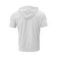 thumbnail image 3 of Blouse à Capuche pour Hommes, Haut à Capuche à Manches Courtes avec Cordon de Serrage, 3 of 5