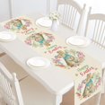 thumbnail image 2 of Home Party Holiday Table Decoration Easter Single Sided Durable Green Beiges Pink 30x 182cm Polyester Blue Tablecloth, 2 of 10