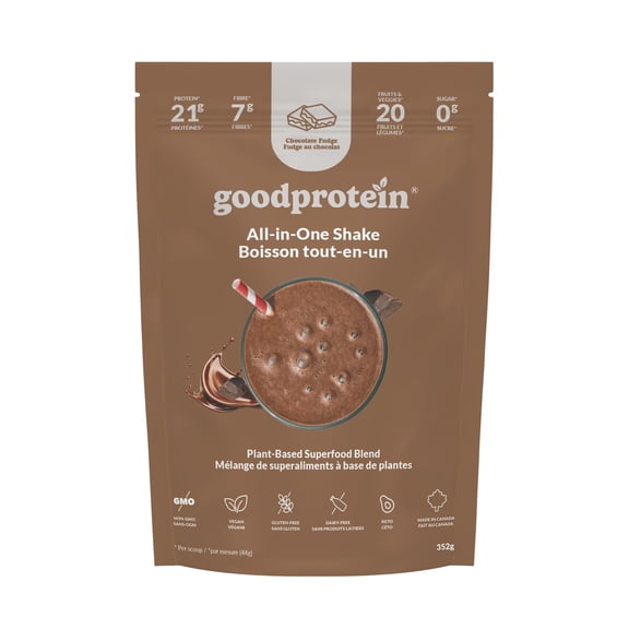 Good Protein, Vegan Protein, Chocolate Fudge, 100% Natural, Non-GMO, Gluten & Dairy Free, 352g