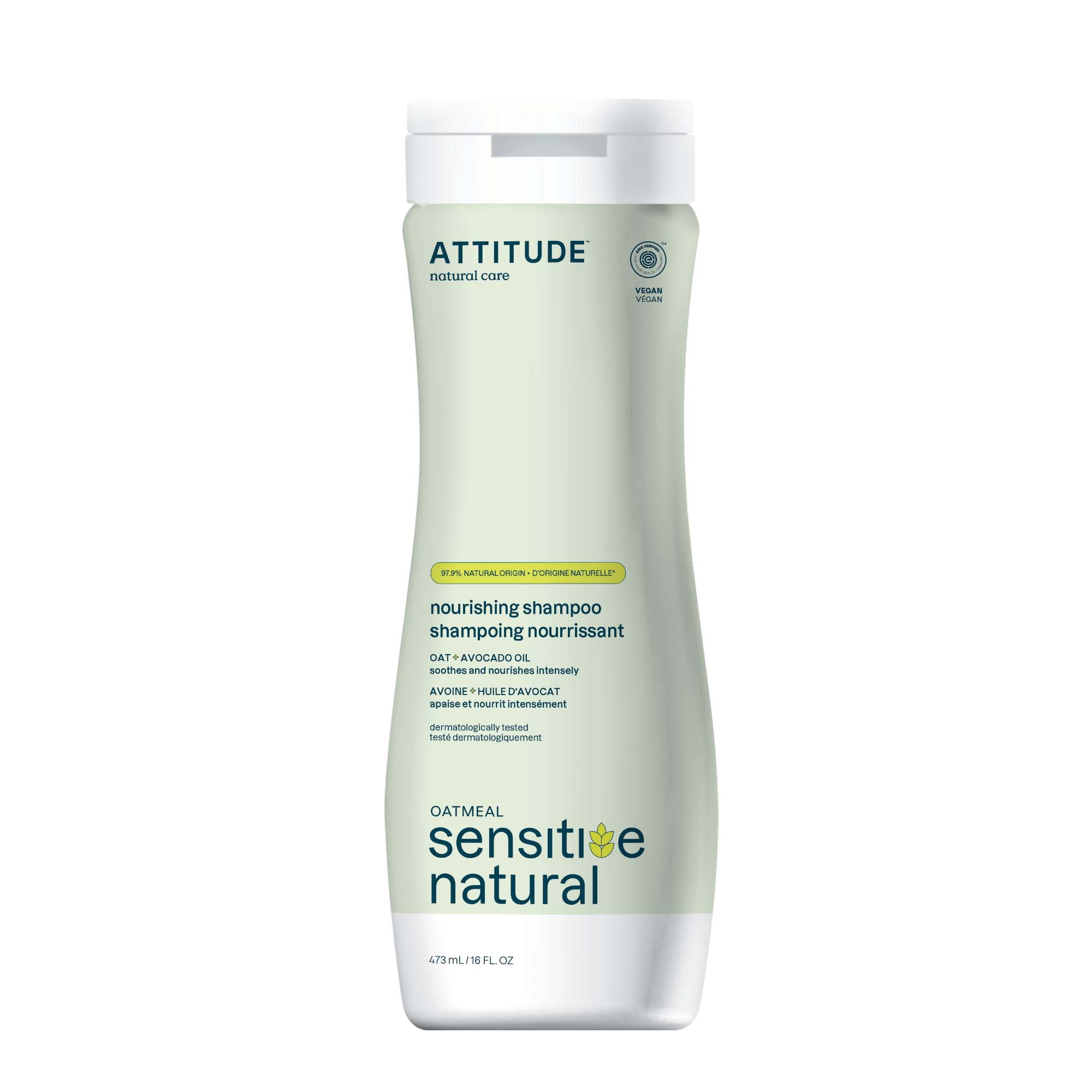 ATTITUDE oatmeal sensitive natural, Nourishing Shampoo, Oat & Avocado Oil