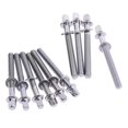 thumbnail image 2 of GUOOL 10 Pieces Drum Tight Screw Replacement Tension Rods Percussion Percussion Mounts 5mmx50mm, 2 of 9