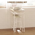 thumbnail image 4 of HOMCOM 3 Piece Counter Height Table Chair Set with Table, 2 Matching Stools, 4 of 10