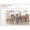 thumbnail image 4 of 63" Rectangular Dining Table with Scratch-Resistant Laminate Top, Sturdy Kitchen Table for 6 with Adjustable Leveling Feet, Easy Assembly，Chair not included, 4 of 8