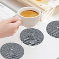 thumbnail image 4 of Tranfacy Home and Kitchen,Hot Pads for Kitchen,Woven Round Non Slip Non Scald Yarn Placemats Thermal Insulation Durables Table Insulation Coasterss Coasterss 6pcs with Storage Holders, 4 of 4