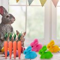 thumbnail image 2 of TIMIFIS Storage Rack, 2.95 Inch Easter Carrot Hanging Ornaments Artificial Easter Foam Glitter Carrots 10Pcs Easter Decorations for Home, 2 of 4