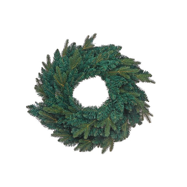 Couronne de Noël à Pointes Mixtes Evergreen 180 Pointes (L) avec 180 Pointes Evergreen en PVC de Style Mixte dans des textures Vertes Variées, Mesurant 23,62 Pouces de Diamètre, Conçue pour la Décoration des Fêtes Intérieure et Extérieure Couverte, Idéale comme base pour des accents Festifs Personnalisés.