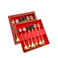 thumbnail image 1 of Chmadoxn Christmas Spoon Christmas Dessert Spoon Fork Stainless Steel Tableware Set Cute Doll With Hand Gift some tableware, 1 of 2