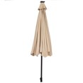 thumbnail image 4 of Patiojoy 10 ft Patio Market Umbrella w/Solar Powered LED Light Beige, 4 of 9