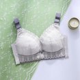 thumbnail image 2 of B91xZ Adjustable Strap Triangle Bra Plus Size Pure Comfort Seamless Bralette,Gray 34C, 2 of 5