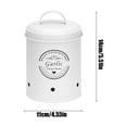 thumbnail image 3 of Metal Storage Bin, Vegetable Container, Potato Onion Garlic Organizer, Iron Kitchen Canister with Lid, 1-Piece, 3 of 6