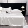 thumbnail image 1 of Amzcrzy Ice Silk Bed Sheet Set Ice Silk Bed Sheet Pillow Case 3-Piece Set - and Luxurious Soft Ice Silk Bed Sheet Suitable for All Seasons Cool Ice Silk Fabric Machine Washable, 1 of 9