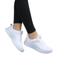 thumbnail image 2 of Espadrilles Habillées pour Femmes Femmes Mode en Maille Rondes à Brides Croisées Espadrilles Plates Chaussures de Course Chaussures Décontractées Femme Espadrilles pour Femmes Chaussures (Blanc, 6,5), 2 of 3