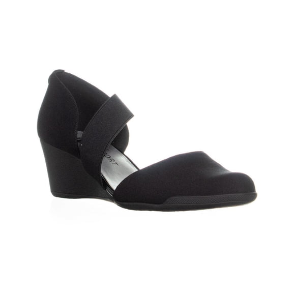 Anne Klein Sport Tara Sandales Compensées, Noir Multicolore