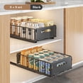 thumbnail image 1 of 1pc/2pcs Pull Out Cabinet Organizer Expandable Slide Out Kitchen Drawers with Adhesive Film Under Sink Cabinet Storage Shelf Storage Basket, 1 of 5