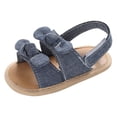 thumbnail image 2 of LSLJS Baby's First Walkers Baby Girls Sandals Stripe Solid Color Summer Flat Shoes Infant First Walkers, Kid Shoes, 2 of 9
