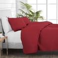 thumbnail image 4 of Bare Home Ensemble de Courtepointe - 3 Pcs - Couvre-Lit Matelassé à Losanges - Grand Lit/Grand, Rouge, 4 of 4
