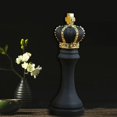 thumbnail image 5 of fastboy Pièces d'Échecs Statue avec Peinture Dorée Résine Cadeau pour Bureau Salon Bureau Forme Cheval Noir Forme Roi Noir, 5 of 5