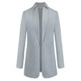 thumbnail image 4 of Manteau Long pour Femme, Cardigan Veste Uni à devant Ouvert avec Design à Manches Courtes, 4 of 4