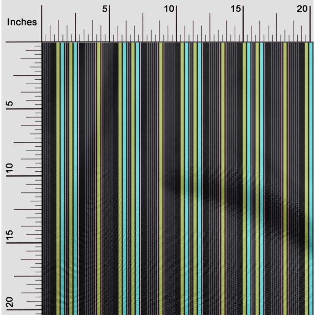 oneOone Tissu Polyester Lycra Tissu à Rayures Multicolores Imprimé au Mètre 56 Pouces de Large