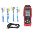 thumbnail image 1 of K Type Thermocouple Thermometer 4 Channel Accurate Measurement Digital Contact Thermometer Red, 1 of 14