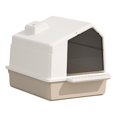 thumbnail image 2 of GROWTH TANK Cat Litter Box Toilet Anti Splashing Sand Box Container Full Enclosed Pet Litter Brown, 2 of 9