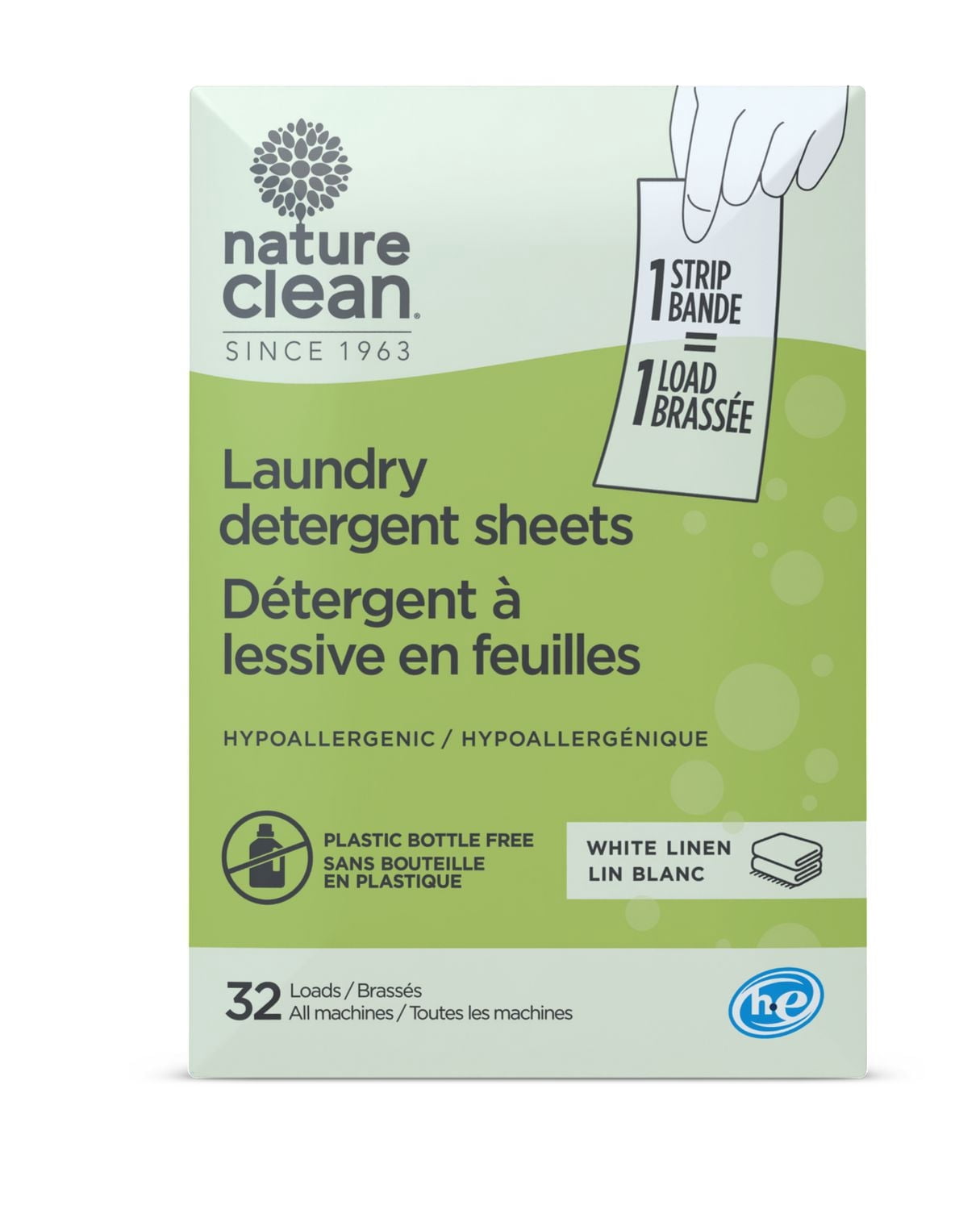 Nature Clean Laundry Strips White Linen 32 Loads