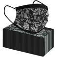 thumbnail image 1 of EcoNesxp Masque Jetable Imprimé en Dentelle Masque Jetable pour Adulte à 3 Couches, 1 of 5