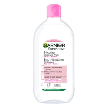 Garnier Micellar Cleansing Water All-in-1 for Sensitive Skin, Hypoallergenic, Cruelty Free International and Vegan, 700 ml