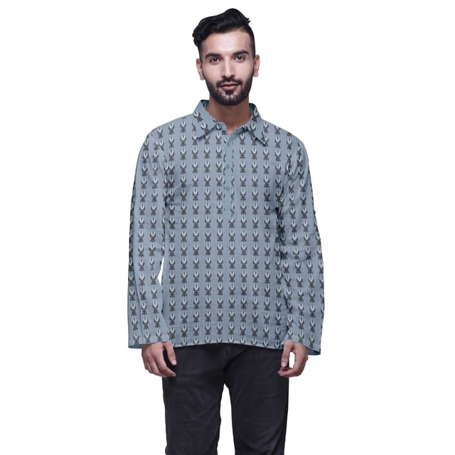 Atasi Printed Button Placket Traditional Kurta For Men Short Kurta Shirt For Boy