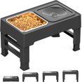 thumbnail image 1 of GHSDFBB Raised Dog Bowls for Large Dogs, Elevated Dog Bowl Stand with Leak Proof Dog Bowl, Stainless Steel Dog Bowl, Height Adjustable for Small, Medium and Large Dogs, 1 of 7