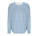 thumbnail image 4 of Lmnyox Hauts Grande Taille pour Femmes, Manches Longues Surdimensionnées, Col Rond, Chemises Plissées, Blouses Décontractées Mode, 4 of 6