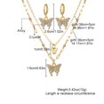 thumbnail image 5 of MYG Fashionable High-end Butterfly ear clips Necklaces Suits Versatile jewelry, 5 of 5