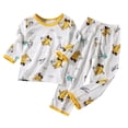 thumbnail image 1 of Ensemble de Pyjama pour Tout-Petit Été Chandail à Enfiler Col Ras du Cou Doux Tenues d'Été pour Filles Ensemble de Pyjama Filles 3T 4T, 1 of 3