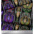 thumbnail image 3 of Soimoi Polyester Crepe Fabric Stripe & Paisley Ethnic Print Sewing Fabric Yard 42 Inch Wide, 3 of 3