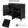 thumbnail image 2 of Armoire de Rangement pour Patio Extérieur, pour Patio Terrasse Jardin, Noir Brun, Rotin et Métal, 47.5 x 15.8 x 39.5 Po, 2 of 8