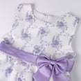 thumbnail image 4 of B91xZ Girls Ruffle Sleeve Swing Dress Floral Ruffled Sleevelesss Sundress Swing Dress,Green 7-8 Years, 4 of 4