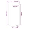 thumbnail image 4 of vidaXL Armoire Murale Gris 30x30x80 cm Pin Massif, 4 of 5