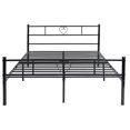 thumbnail image 1 of Homylin Double Size Metal Bed Frame Mattress Foundation with Cute Heart Design, 1 of 5