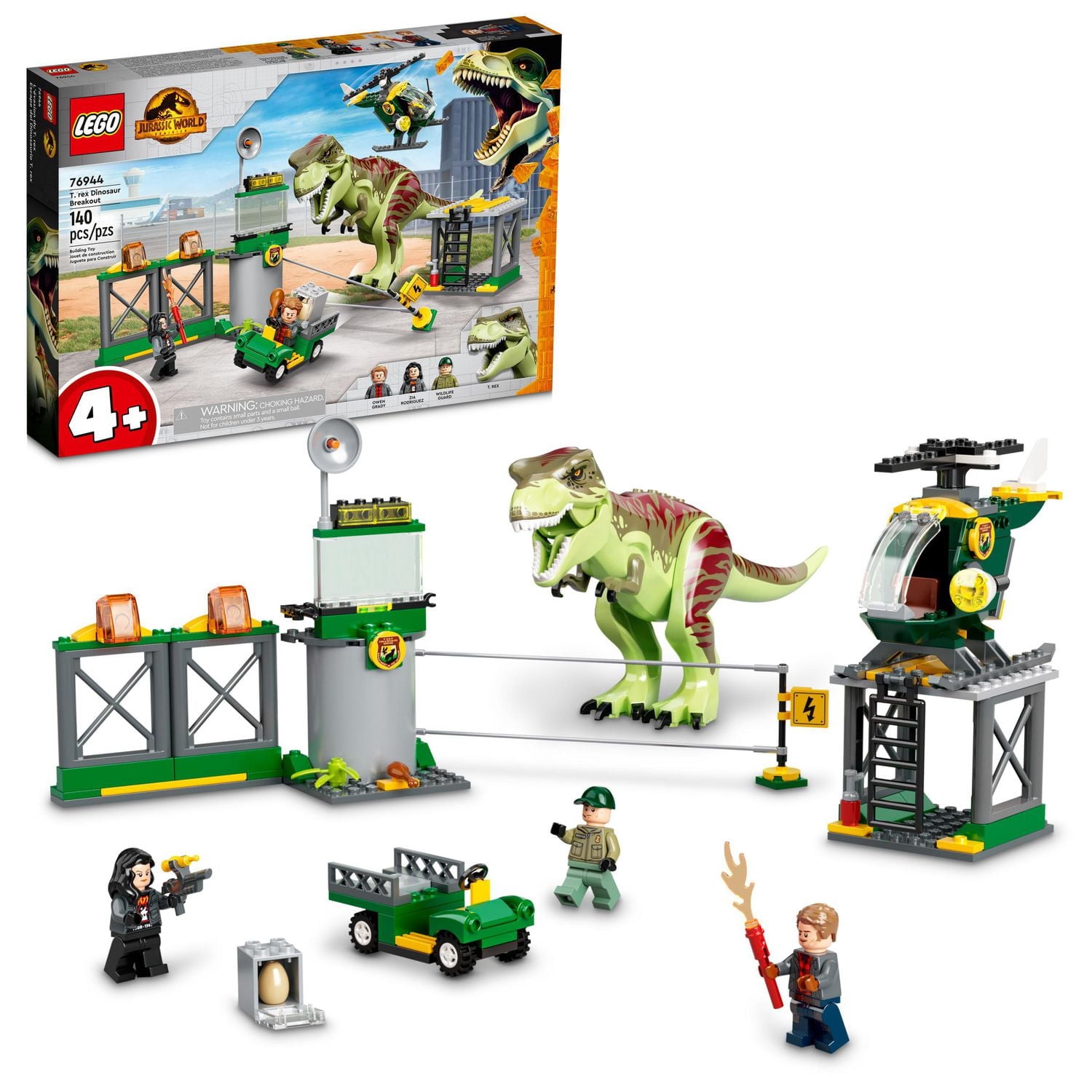 LEGO Jurassic World T. rex Dinosaur Breakout 76944 Ensamble de construction (140 pièces)