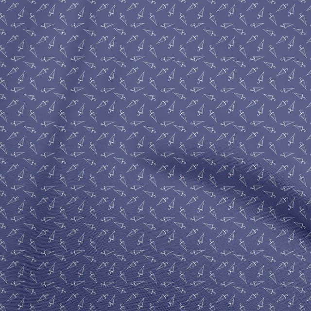 oneOone Velvet Blue Fabric Umbrella Sewing Craft Projects Fabric Prints By Yard 58 Inch Wide