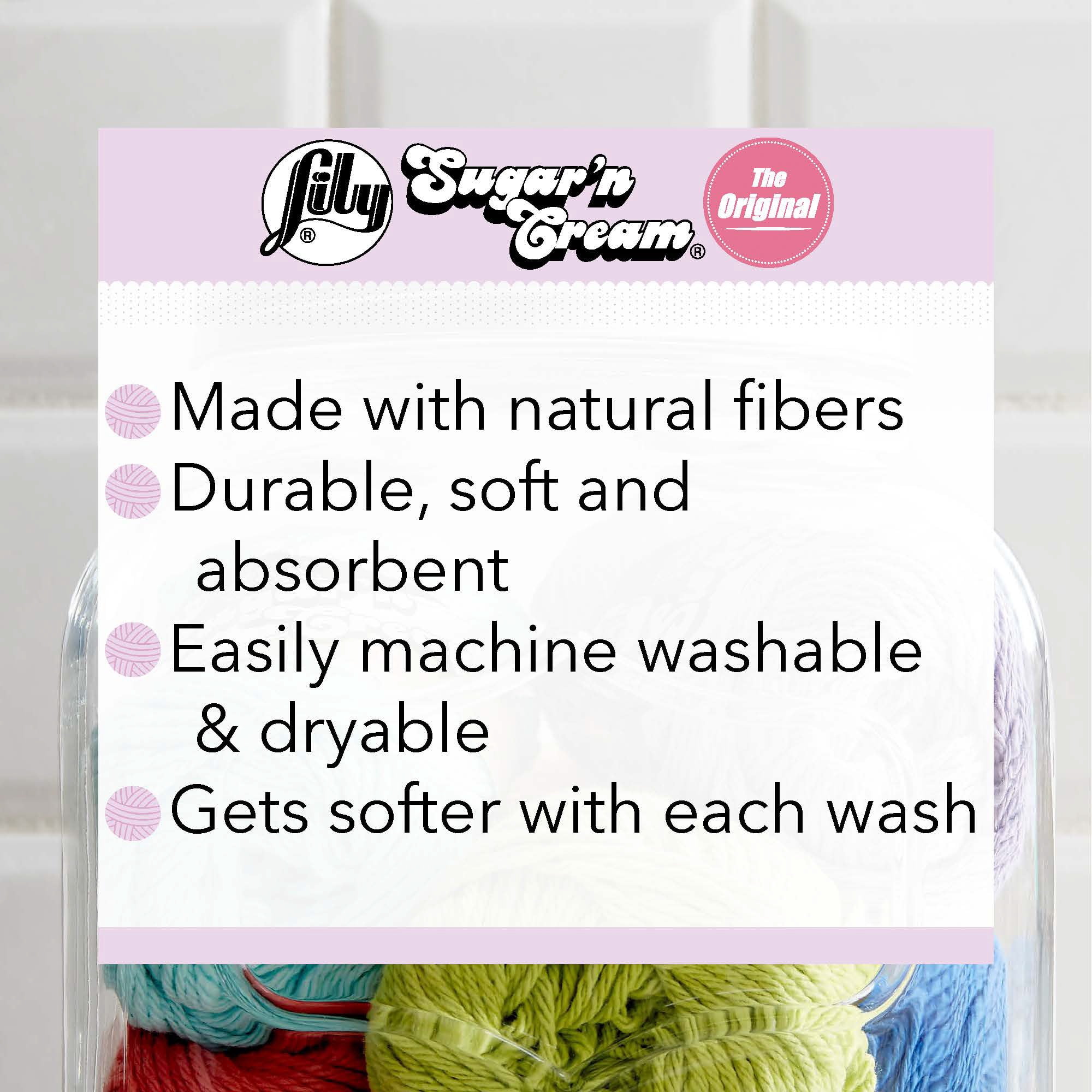 Lily Sugar N Cream® Snc Sb™ #4 Worsted (Medium) Cotton Yarn, Ecru 2.5oz/70.9g 120 Yards