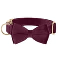 thumbnail image 1 of HLONK Durable Polyamide Adjustable Velvet Dog Collar - with Bowtie and Metal Buckle - Cute Solid Pattern for Small  Medium  and Large Dogs  Ideal Gift for Puppies, 1 of 6