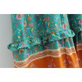 thumbnail image 4 of U.Vomade Robe Maxi Bohème de Plage en Rayonne à Imprimé Vintage pour Femme, Col en V, à Franges, Robe Bohème d'Été, 4 of 10