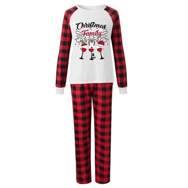 Ensemble de Pyjamas de Noël Assortis pour Enfants 2024 Tenue de Noël Imprimée Parent-Enfant