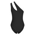 thumbnail image 4 of LSLJS Women's Sexy Pure Cotton Ribbed One Shoulder Hollowed Out Jumpsuit, 4 of 8